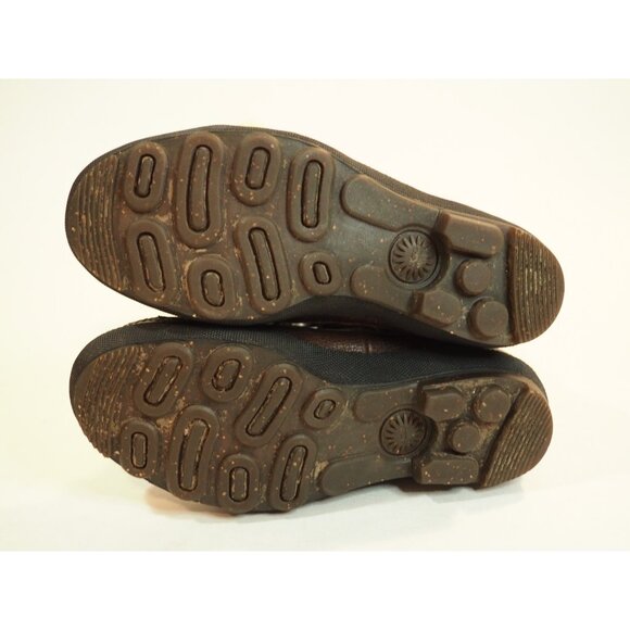 Ugg Tall Black Sheepskin Top Brown Leather Winter Duck Boots, Size 6 (US) - Picture 12 of 13